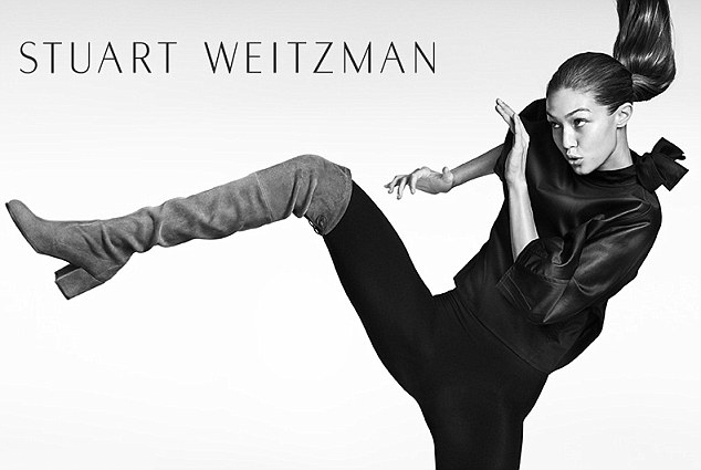 ДжиДжи Хадид снялась в новой рекламной кампании Stuart Weitzman