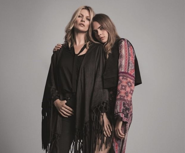 Кейт Мосс и Кара Делевинь снялись в новой рекламной кампании  Mango