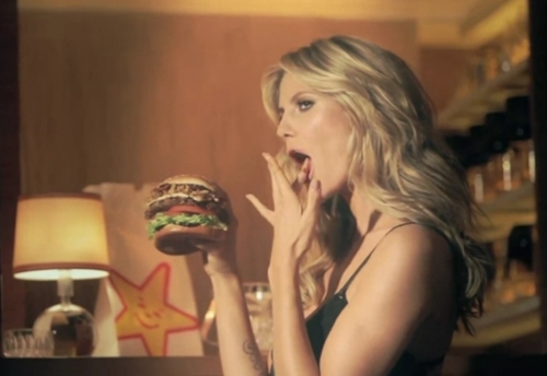 Хайди Клум на съемках рекламной кампании Carl&#39;s Jr.