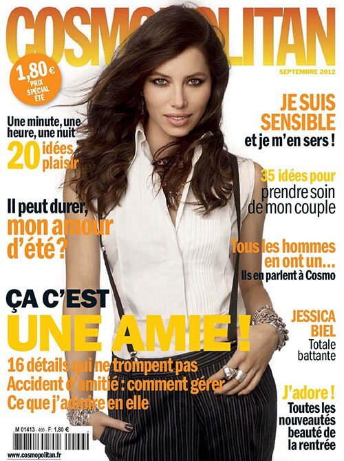 Джессика Бил в журнале Cosmopolitan Франция. Сентябрь 2012