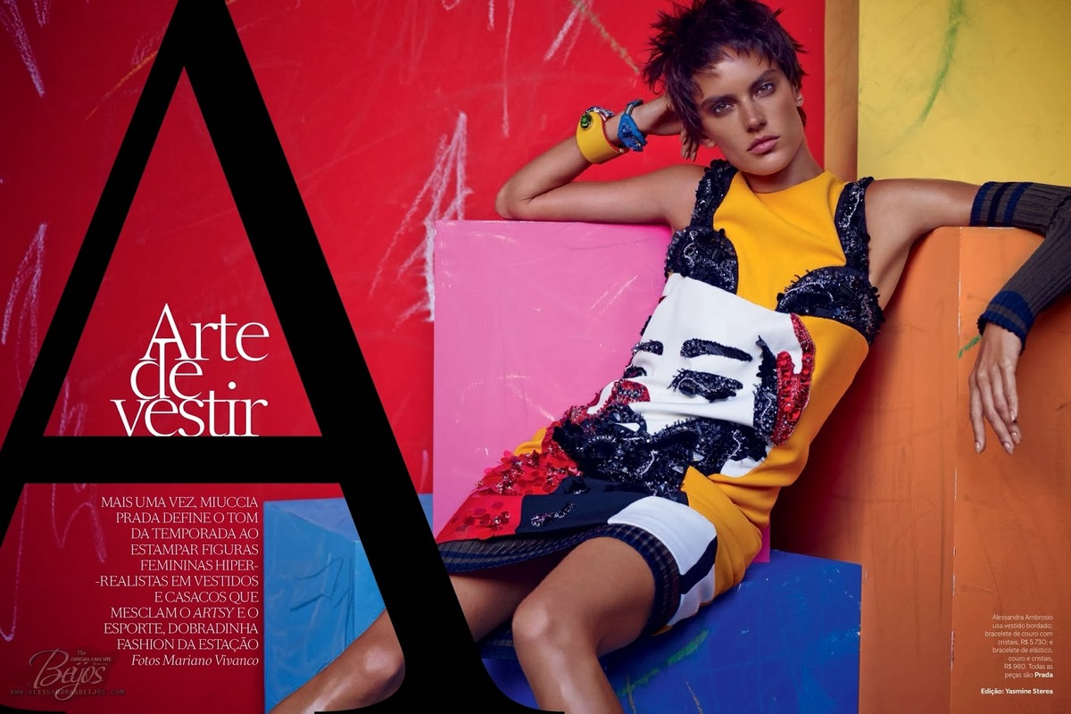 Алессандра Амбросио в журнале  Vogue Бразилия. Март 2014