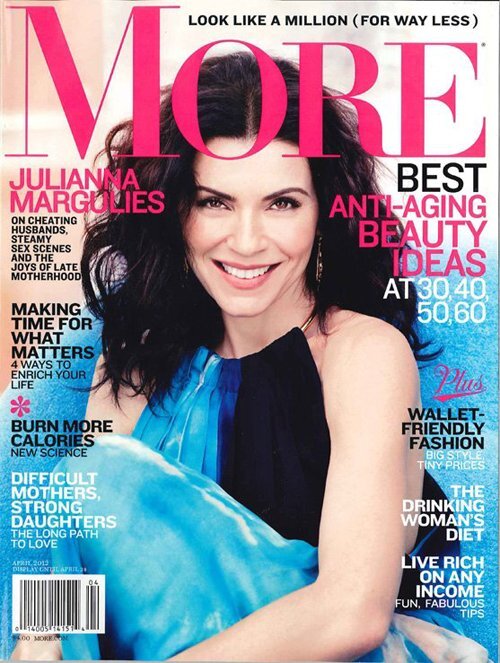 Most magazine. Джулианна Маргулис. More журнал. The most журнал. Обложки журнала синий цвет женщины.
