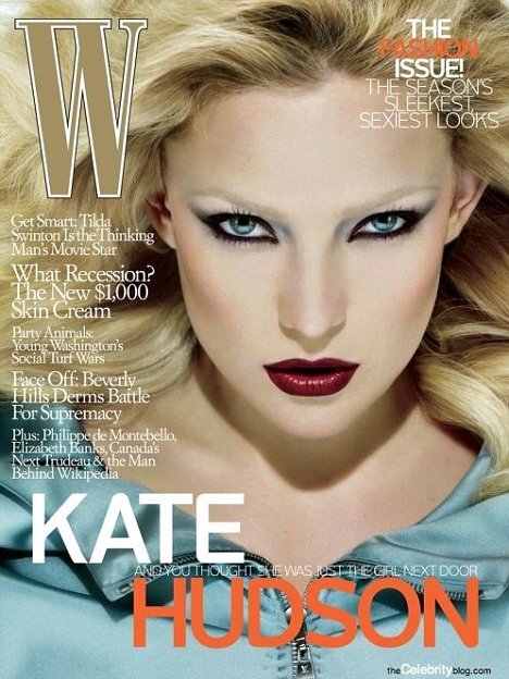 Кейт Хадсон в сентябрьском номере журнала W