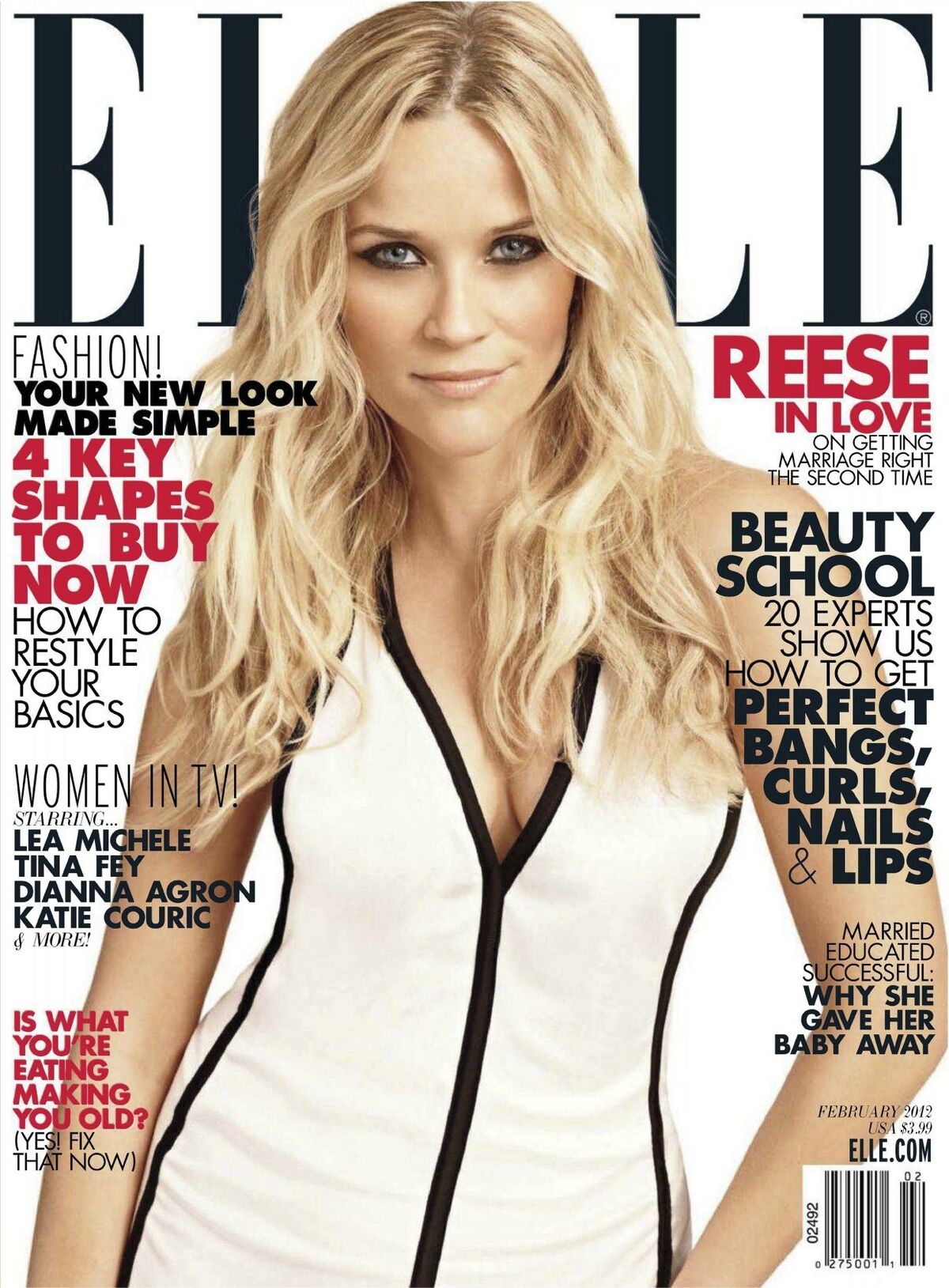 Риз Уизерспун в журнале Elle. США. Февраль 2012