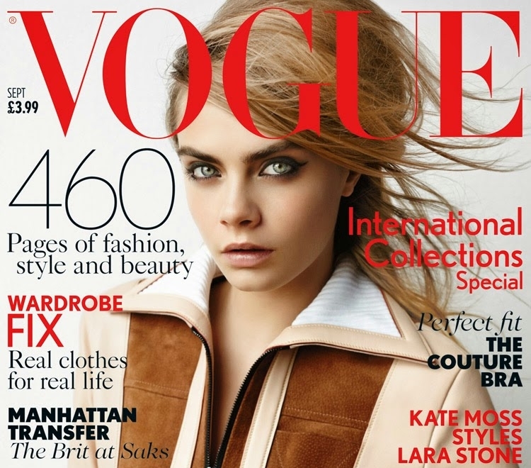 Кара Делевинь в журнале Vogue Великобритания. Сентябрь 2014