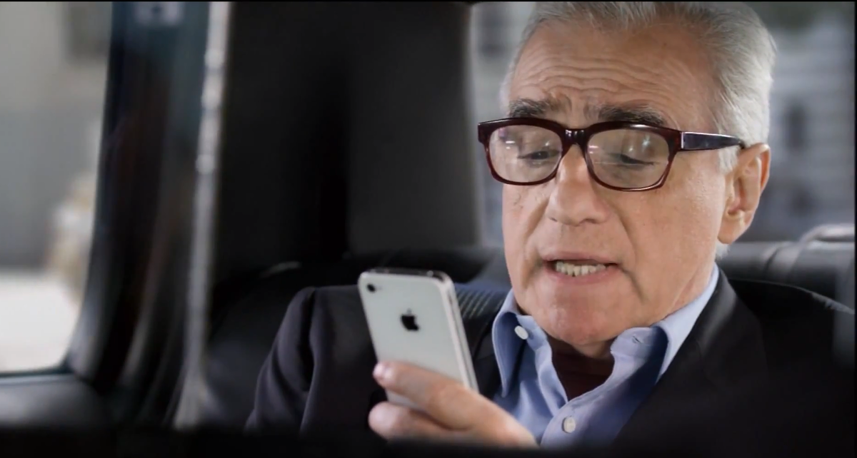 Мартин Скорсезе в рекламе  iPhone 4S