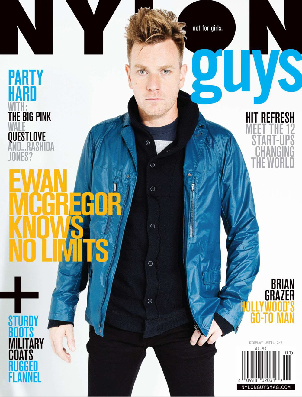 Юэн МакГрегор в журнале Nylon Guys. Январь 2012