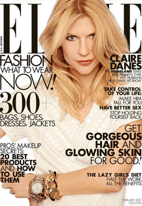 Клэр Дэйнс в журнале Elle. Февраль 2013