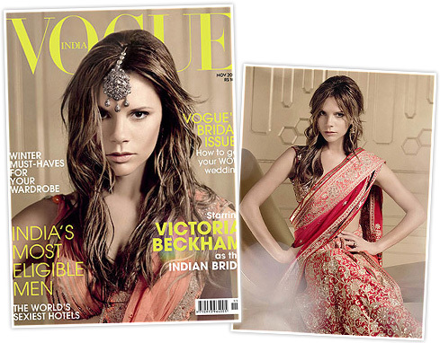 Виктория Бэкхем на обложке индийского Vogue