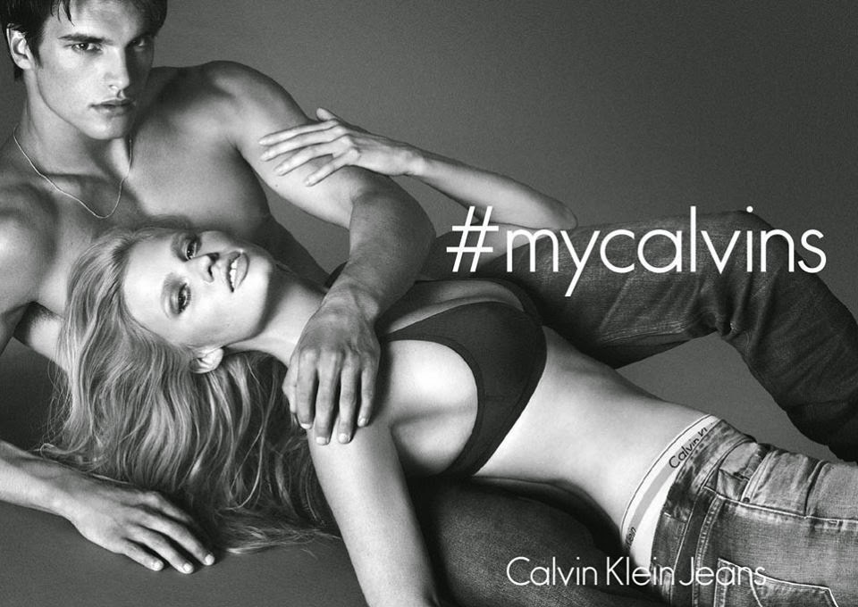 Лара Стоун в новой рекламной кампании Calvin Klein Jeans. Осень / зима 2014