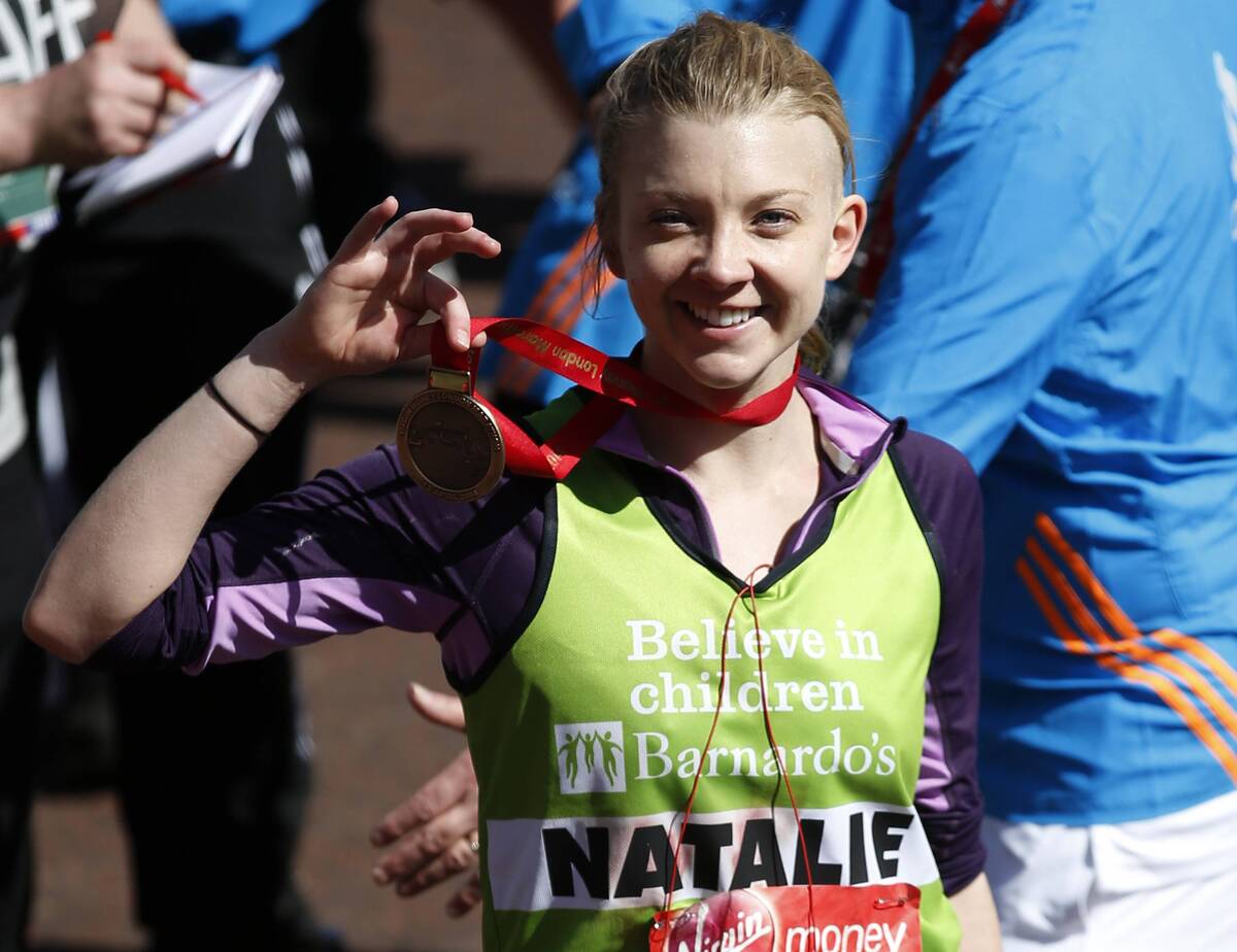Натали Дормер поучаствовала в Лондонском марафоне