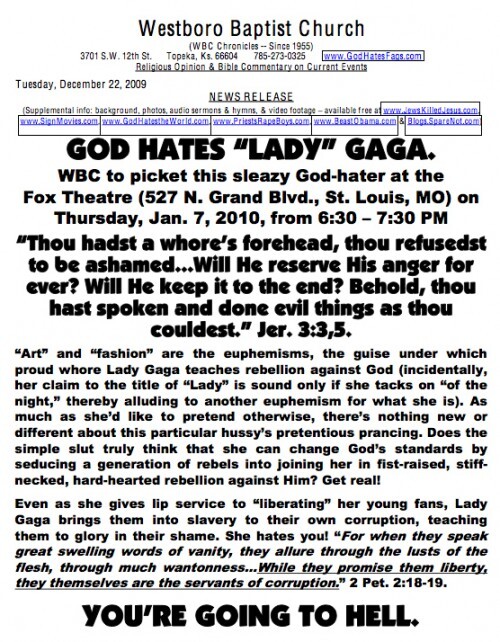 Религиозные фанатики против Lady GaGa