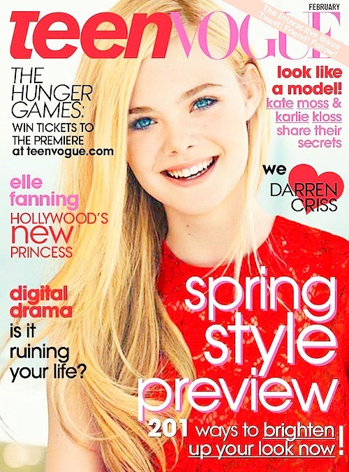 Эль Фаннинг в журнале Teen Vogue. Февраль 2012