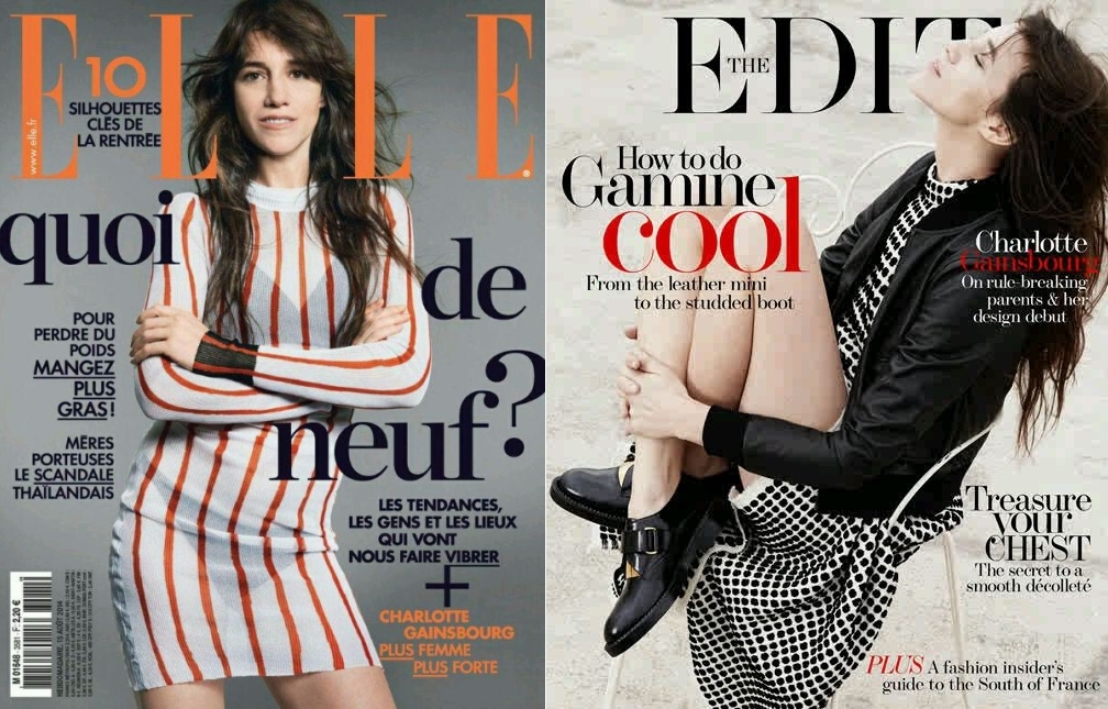 Шарлотта Генсбур в журналах Elle Франция и The Edit. Сентябрь 2014
