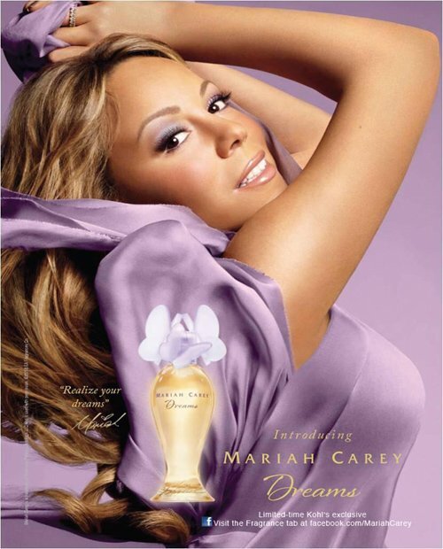 Мэрайя Кэри в рекламной кампании своего аромата Mariah Carey Dreams