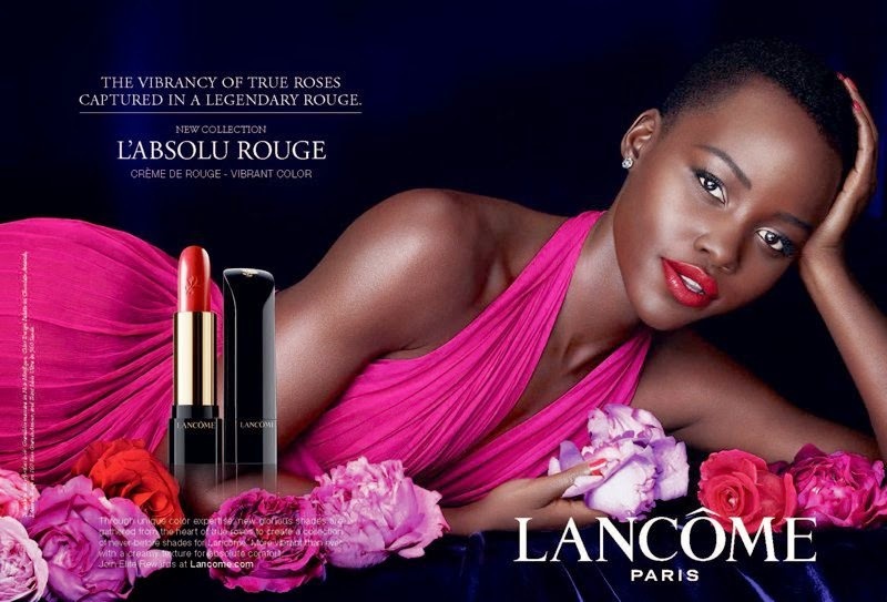 Люпита Нионго в рекламной кампании помады Lancome L’Absolu Rouge: первый взгляд