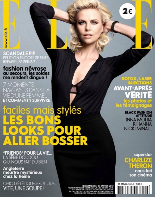 Шарлиз Терон в журнале Elle Франция. Январь 2012