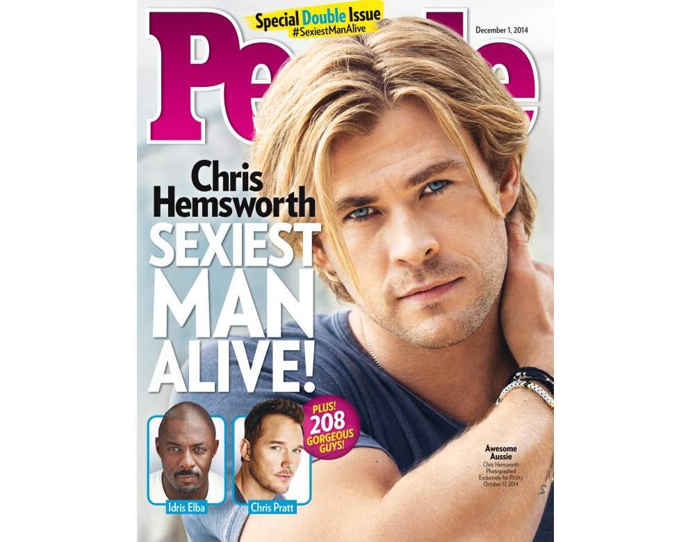 Крис Хемсворт — самый сексуальный мужчина года по версии журнала People