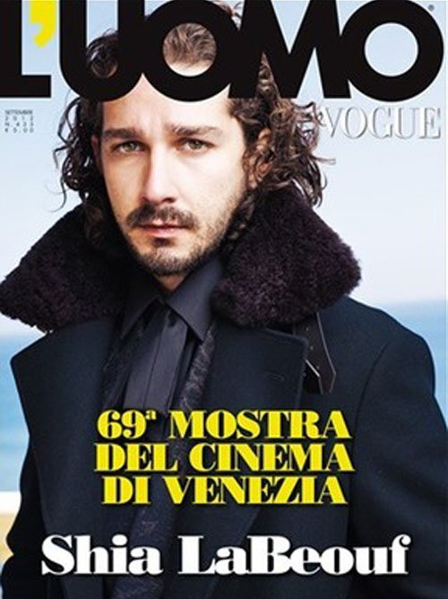 Шайа ЛаБеф в журнале L&#39;Uomo Vogue. Сентябрь 2012