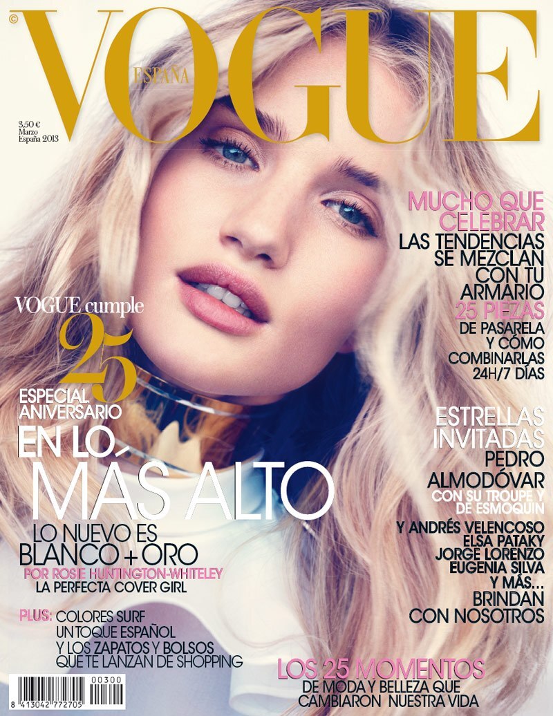 Роузи Хантингтон-Уайтли в журнале Vogue Испания. Март 2013