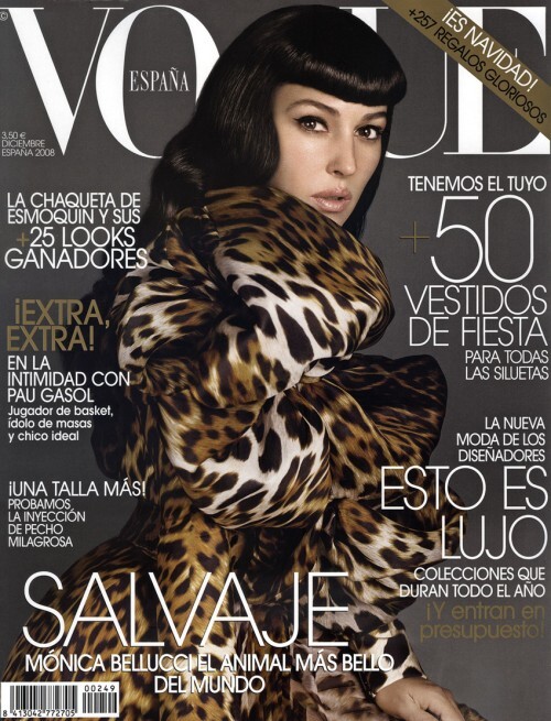 Моника Беллуччи на обложке Испанского Vogue. Декабрь2008