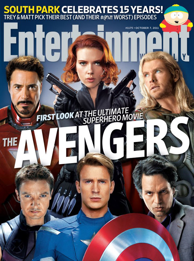 Супергерои из фильма «Мстители» в журнале Entertainment Weekly