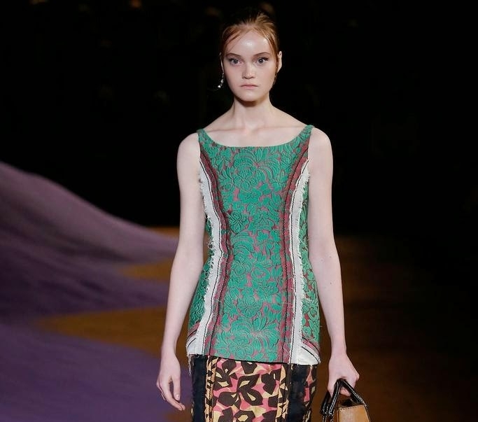 Модный показ новой коллекции Prada. Весна / лето 2015