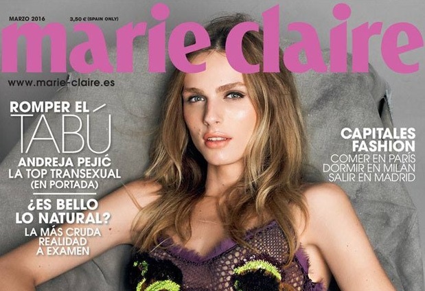 Трансгендер-модель Андреа Пежич стала лицом с обложки Marie Claire