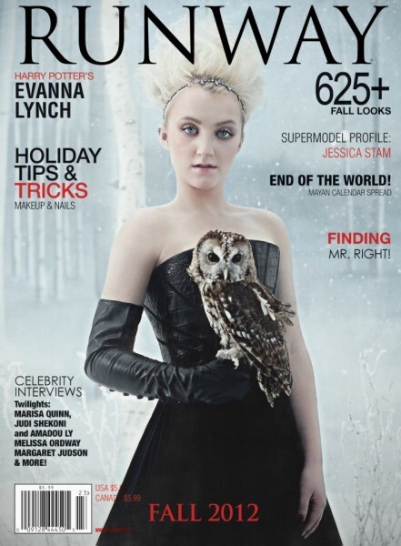 Эванна Линч в журнале Runway. Осень 2012.