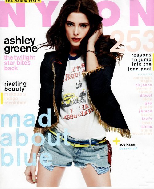 Эшли Грин в журнале Nylon. Август 2012