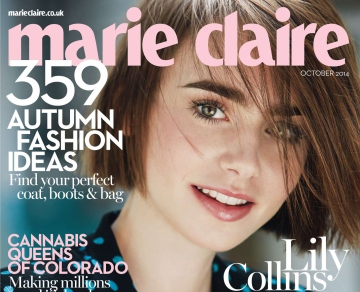 Лили Коллинз в журнале Marie Claire. Великобритания. Октябрь 2014