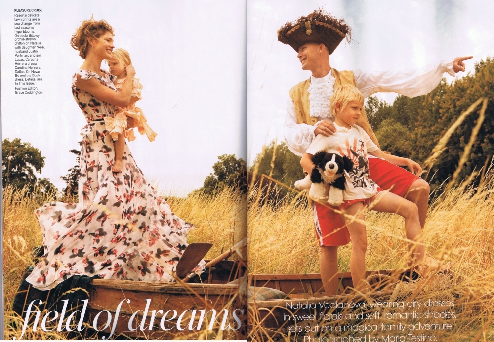 Наталья Водянова и ее семья в журнале Vogue. Ноябрь 2008