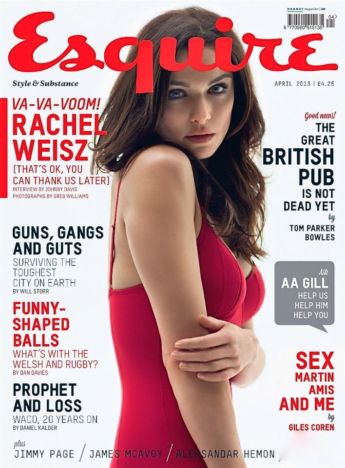 Рейчел Вайс в журнале  Esquire Великобритания. Апрель 2013