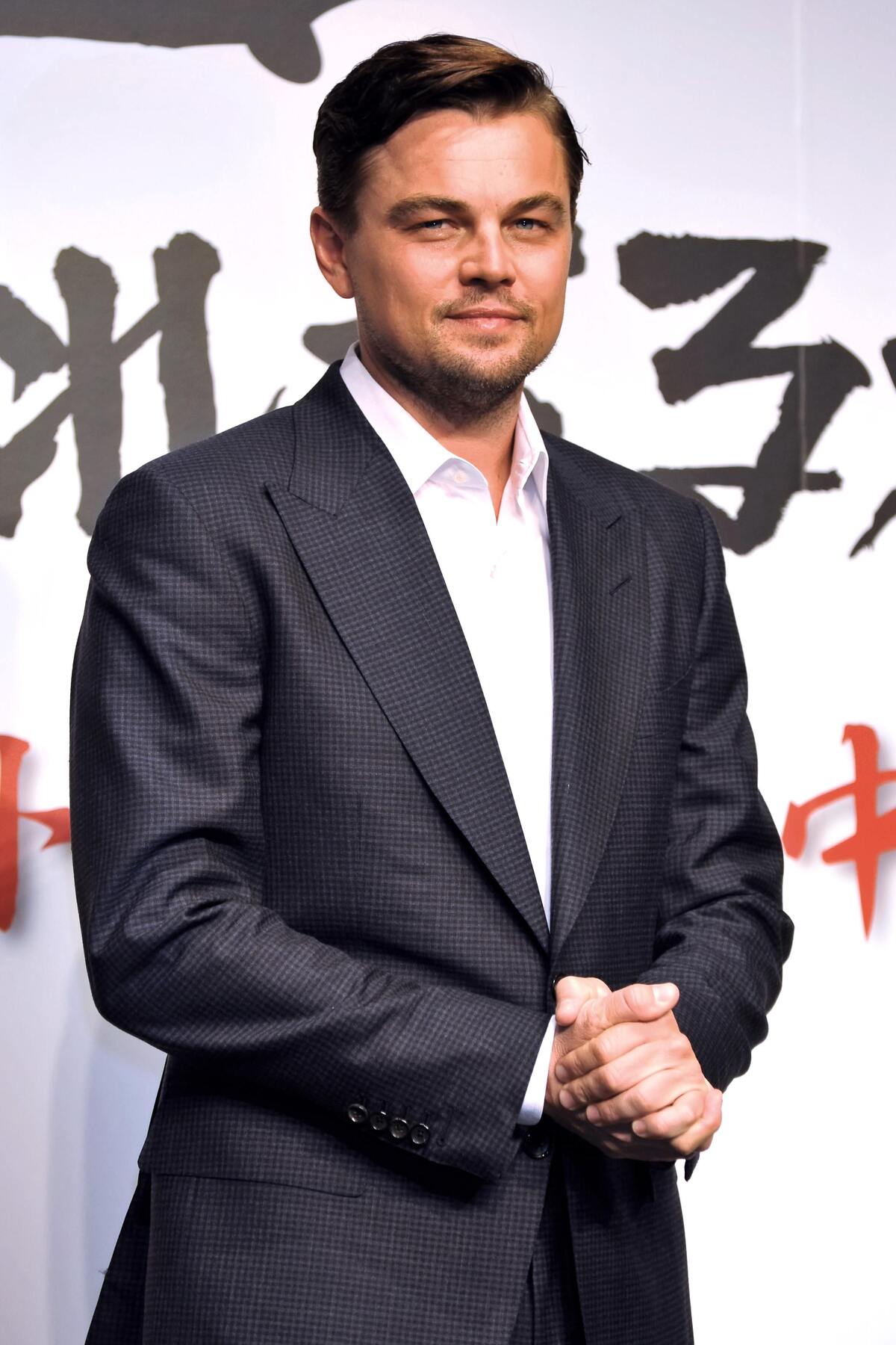 Леонардо Ди Каприо на пресс-конференции фильма "Джанго освобожденный" в Токио
