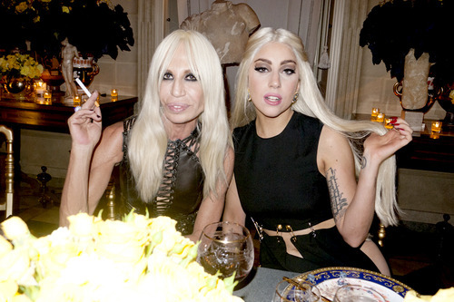 Донателла Версаче и Lady GaGa в Милане