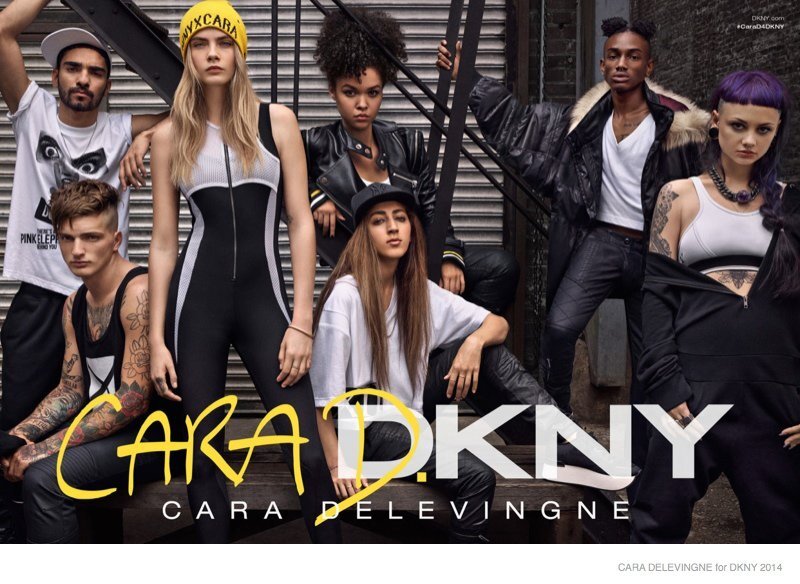 Рекламная кампания Кара Делевинь для DKNY