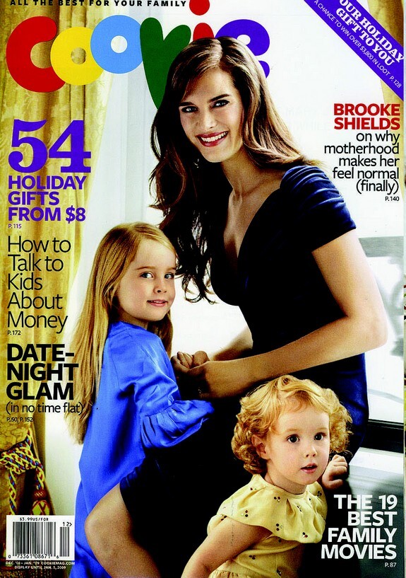 Брук Шилдс и ее дети в журнале Cookie Magazine. Январь 2009