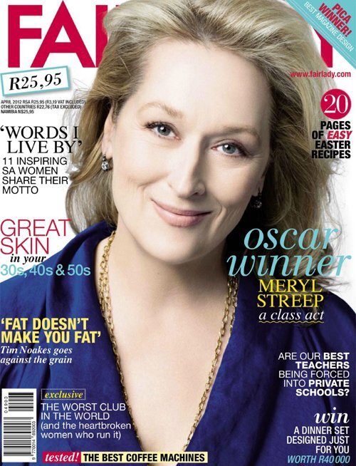 Мэрил Стрип в журнале Fairlady Южная Африка. Апрель 2012