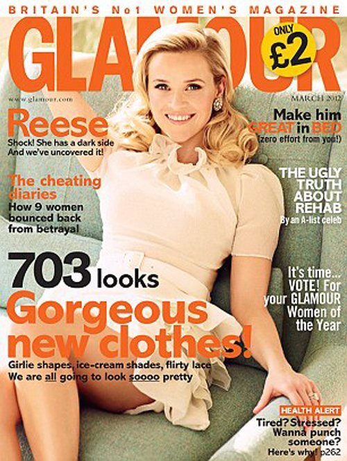 Риз Уизерспун в журнале Glamour Великобритания. Март 2012