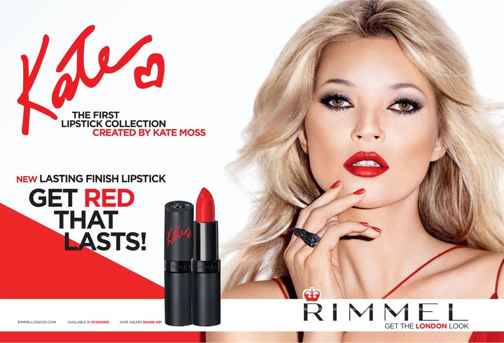 Кейт Мосс в рекламной кампании новой коллекции помады Rimmel