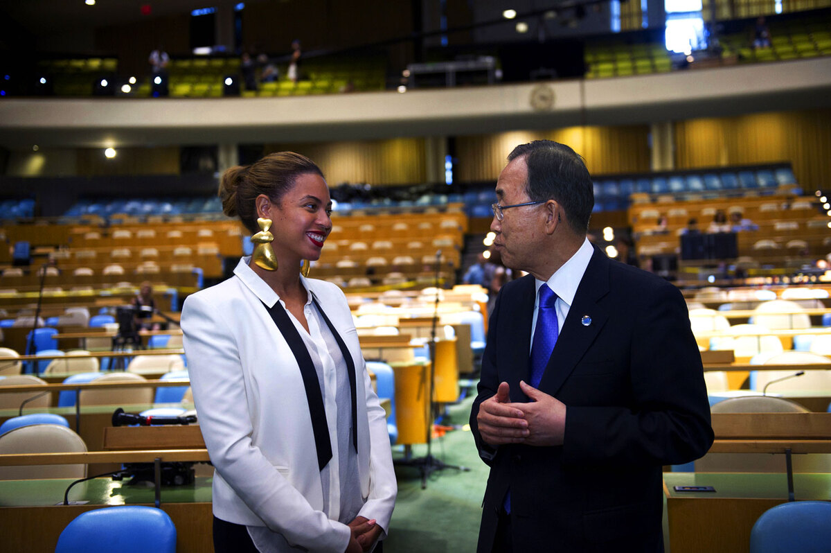 Бейонсе встретилась с Генеральным секретарем ООН