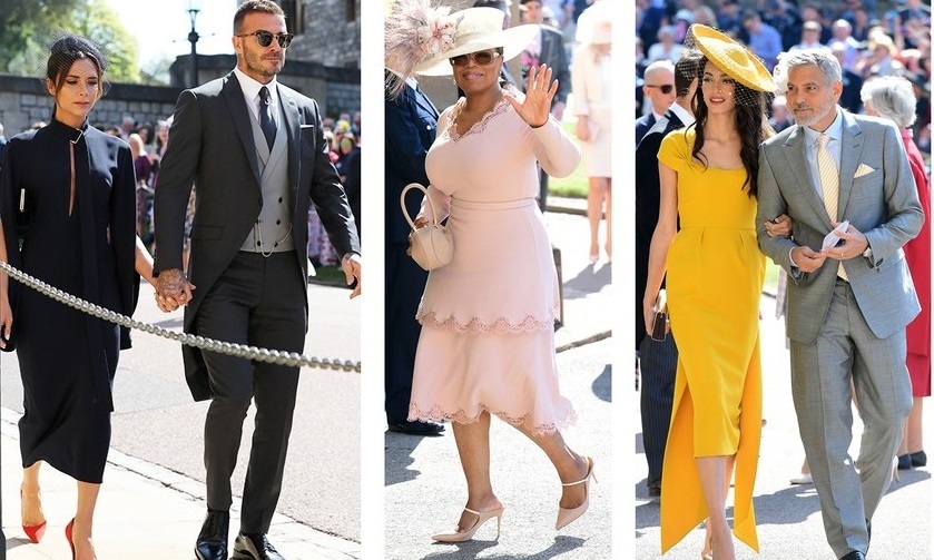 Фото: Клуни, Бекхэмы и другие звездные гости свадьбы принца Гарри и Меган Маркл
