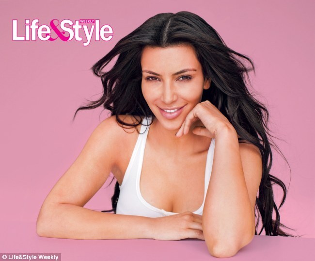 Ким Кардашиан без макияжа для журнала Life and Style