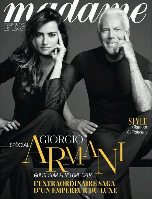 Пенелопа Крус и Джорджио Армани в журнале Madame Figaro. Февраль 2013