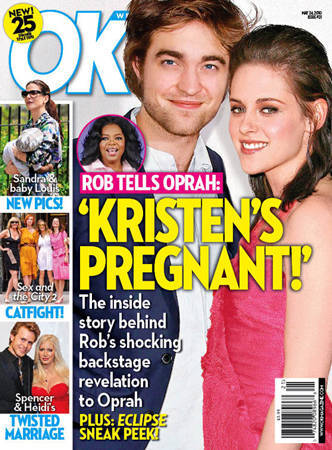 Журнал OK! заявляет: «Роб сказал Опре: Кристен беременна!»