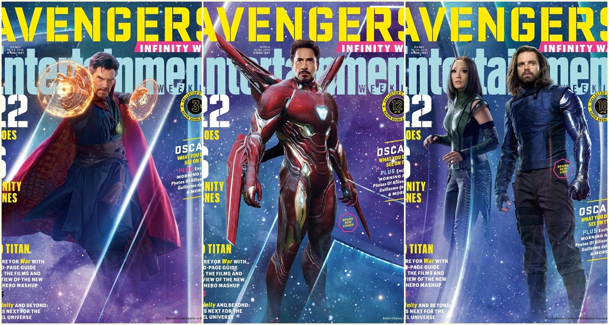 «Бабочка»-Старк, Тор с Грутом, Баки с Мантис и другие обложки EW в честь «Мстителей: Война бесконечности»