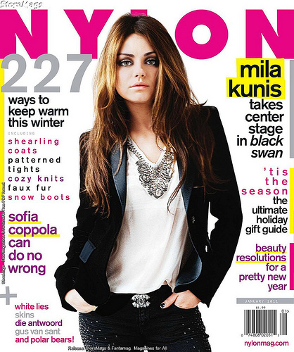 Мила Кунис в журнале Nylon. Декабрь 2010