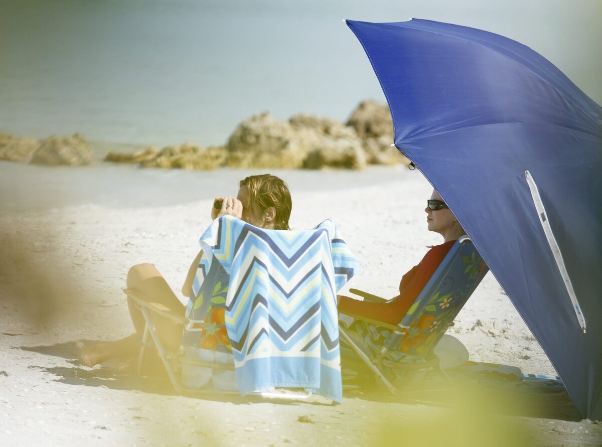 Николь Кидман и Кит Урбан на пляже во Флориде