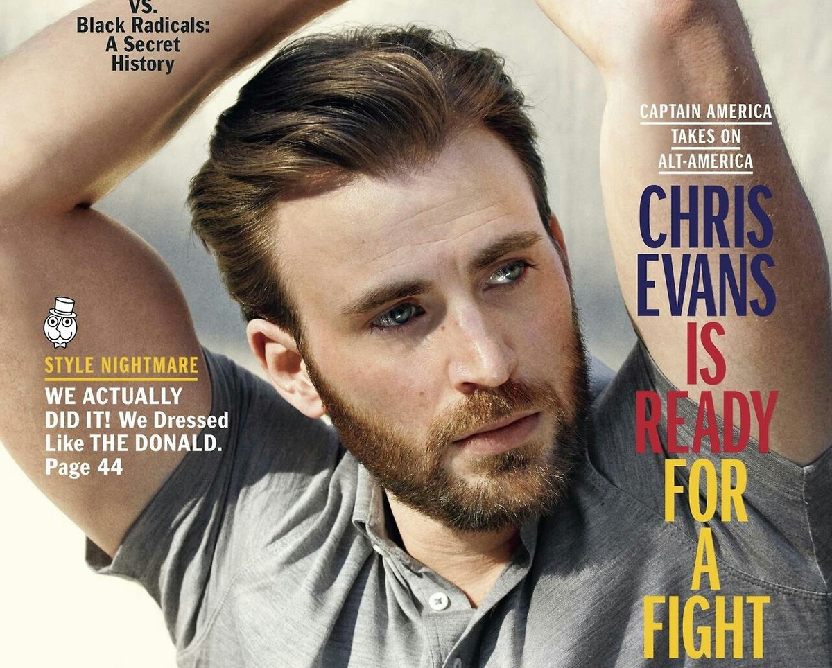 Крис Эванс украсил обложку Esquire (апрель 2017)