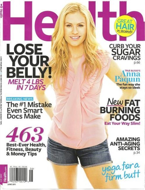 Анна Пакуин в Health Magazine. Июнь 2011